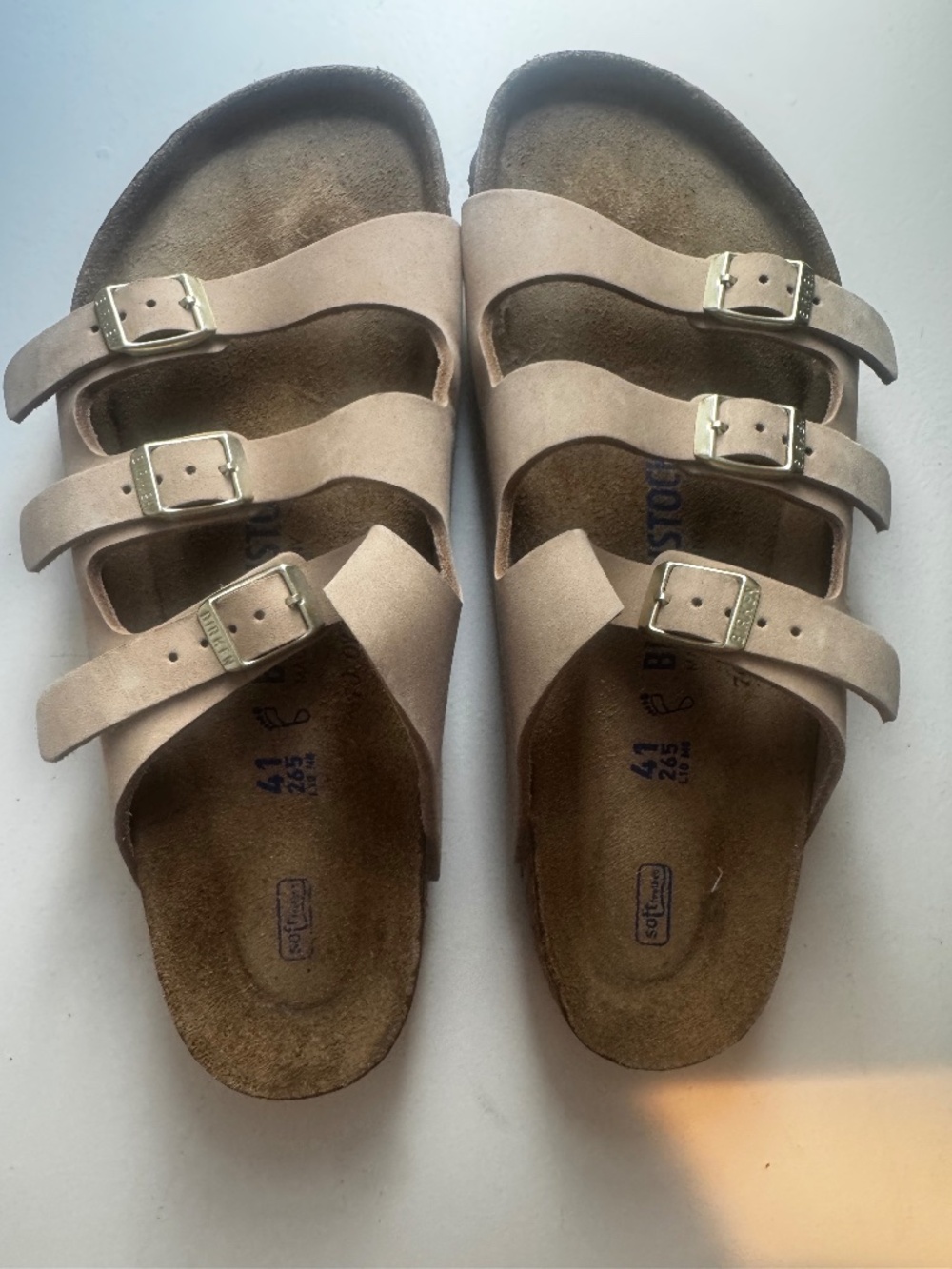 Birkenstocks, tan/stone color, size 41 or US 10